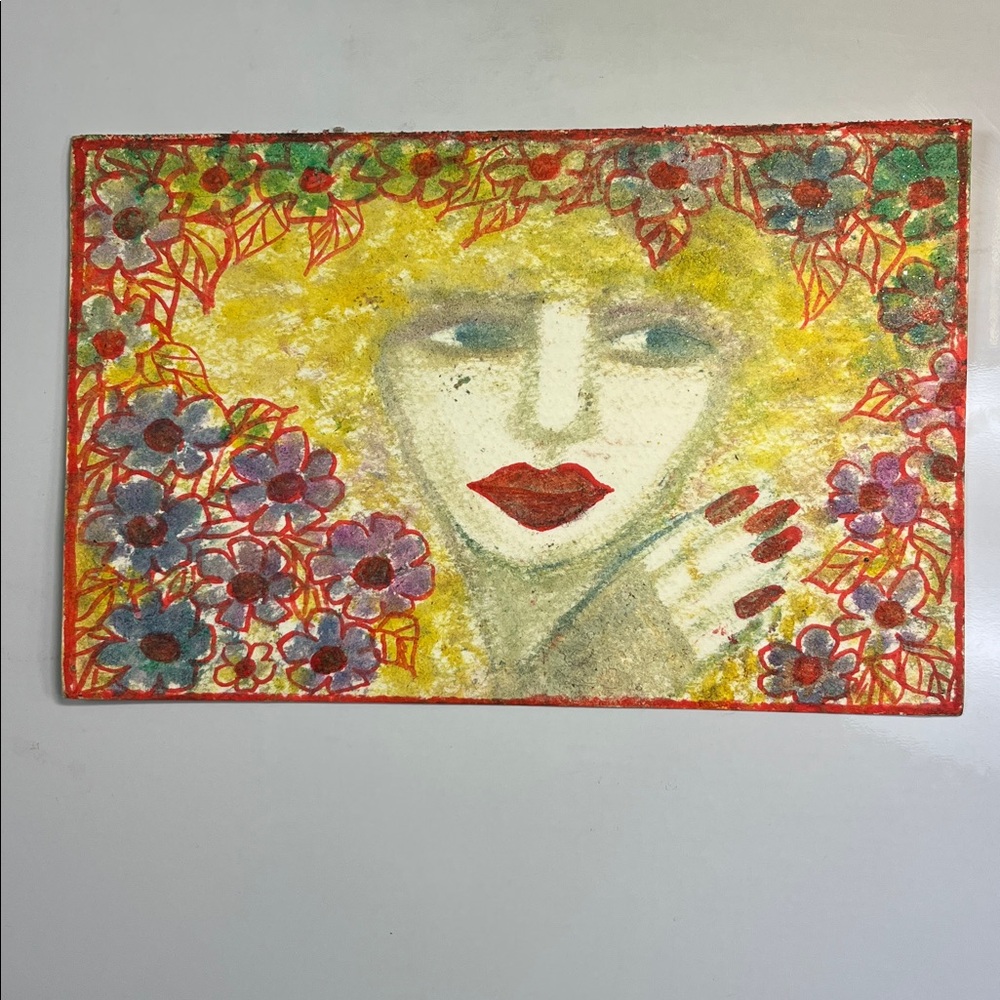 Chicago street artist Peace Prophet 5”x8” watercolor-signed, dated